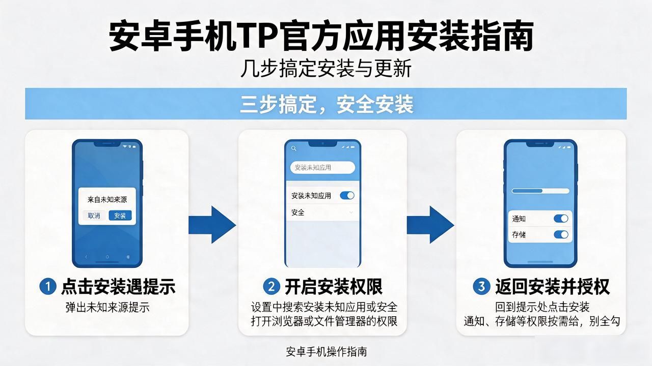 安卓手机tp官方应用怎么装怎么更新，几步搞定