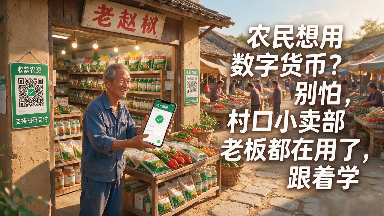 农民想用数字货币？别怕，村口小卖部老板都在用了，跟着学