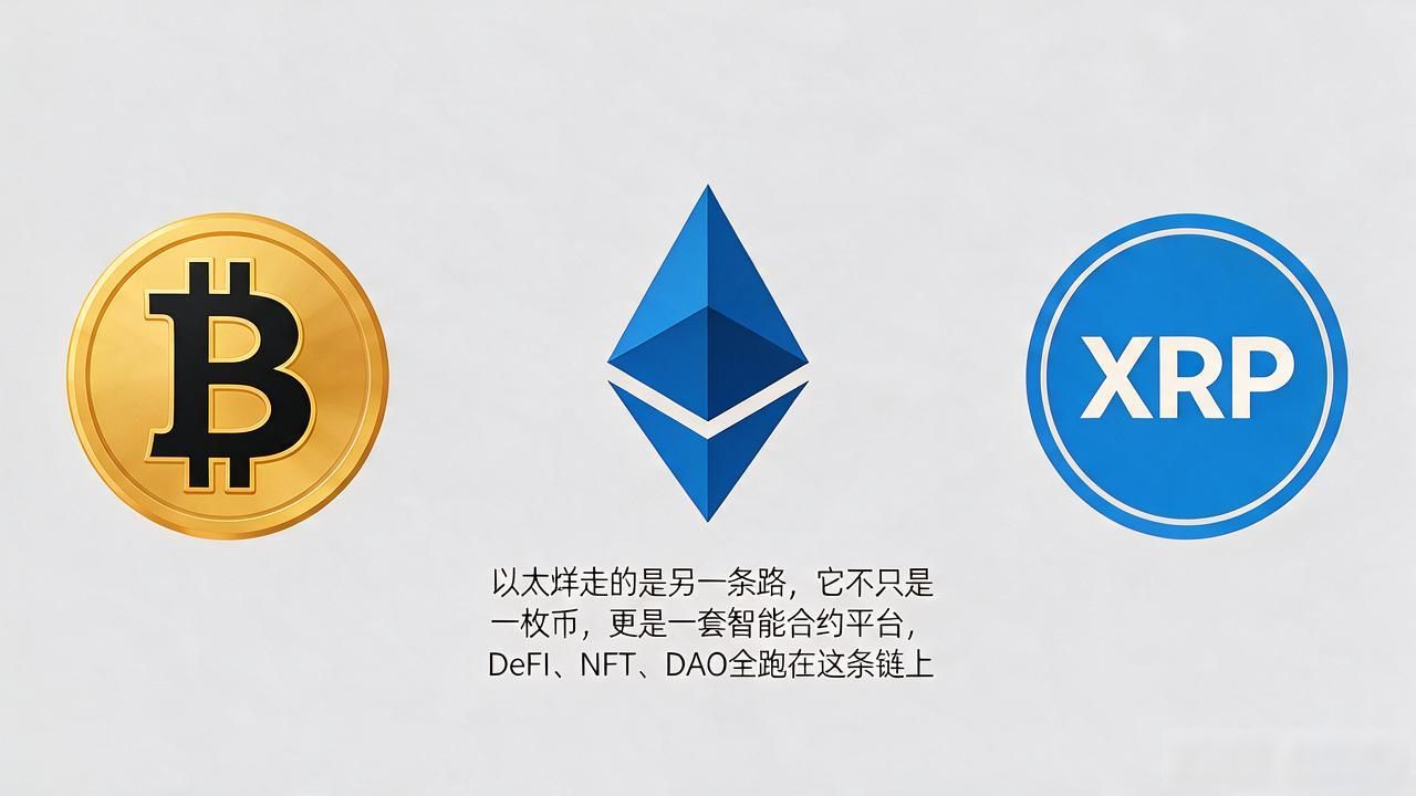 比特币、以太坊、瑞波币到底有啥不同？三大币种区别讲明白