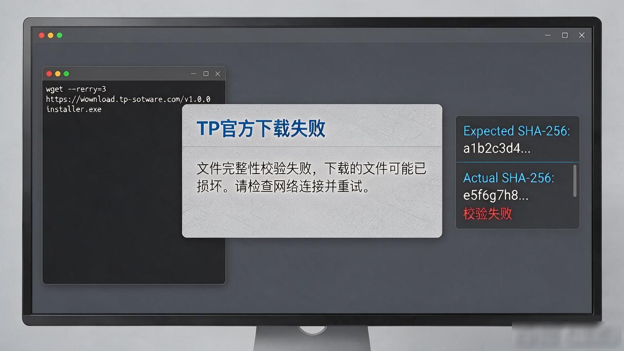 TP官方下载文件损坏校验_SHA-256哈希值校验_TP官方正版下载文件损坏修复方案