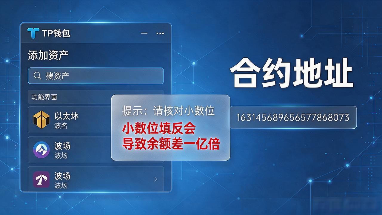 tp钱包跨链代币显示为零解决方法_tp钱包如何加合约地址_tp钱包添加合约地址小数位错误