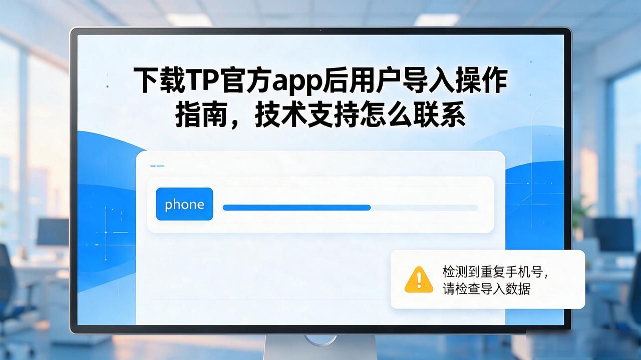 下载TP官方app后用户导入操作指南，技术支持怎么联系