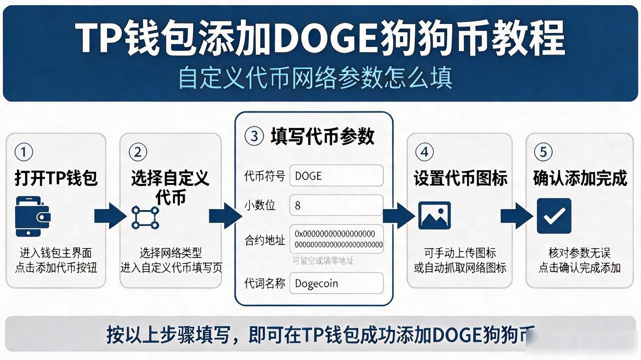 TP钱包添加DOGE狗狗币教程：自定义代币网络参数怎么填