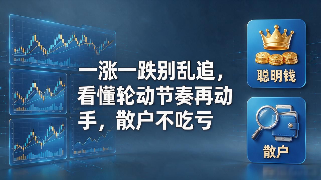 数字货币板块一涨一跌别乱追，看懂轮动节奏再动手，散户不吃亏