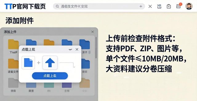 TP官网下载页，怎么加上附件功能