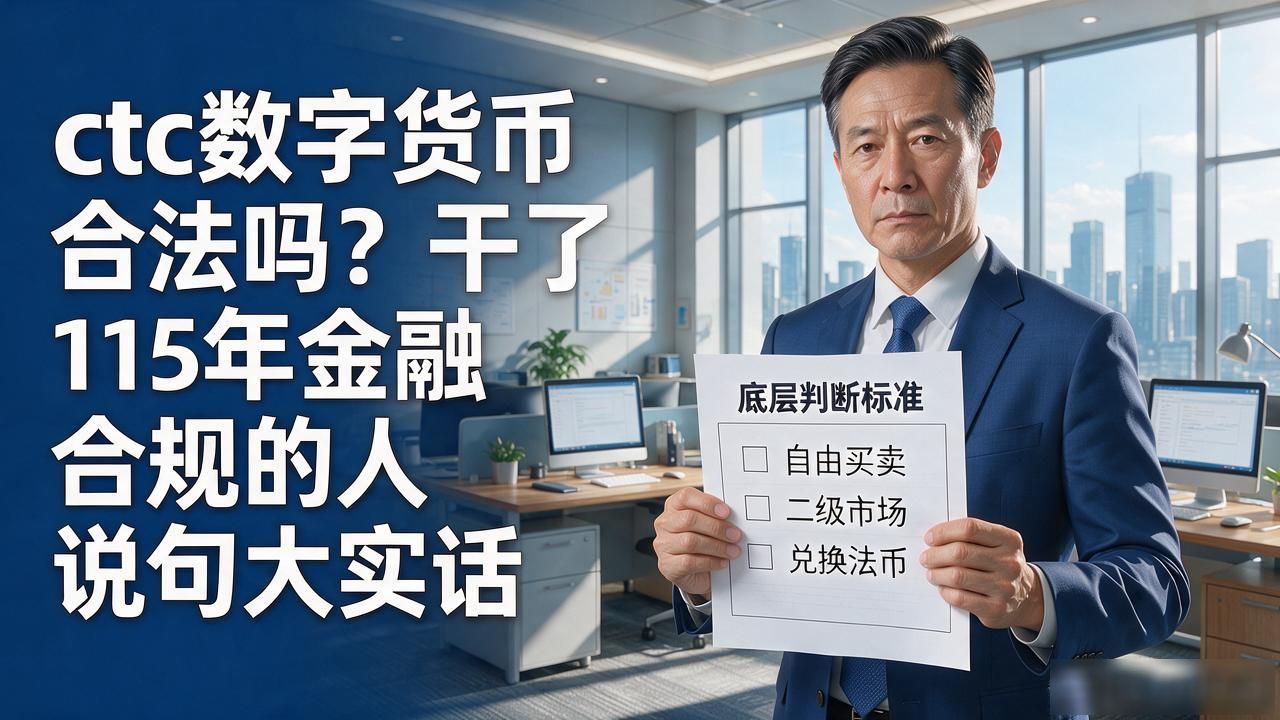 ctc数字货币合法吗？干了15年金融合规的人说句大实话