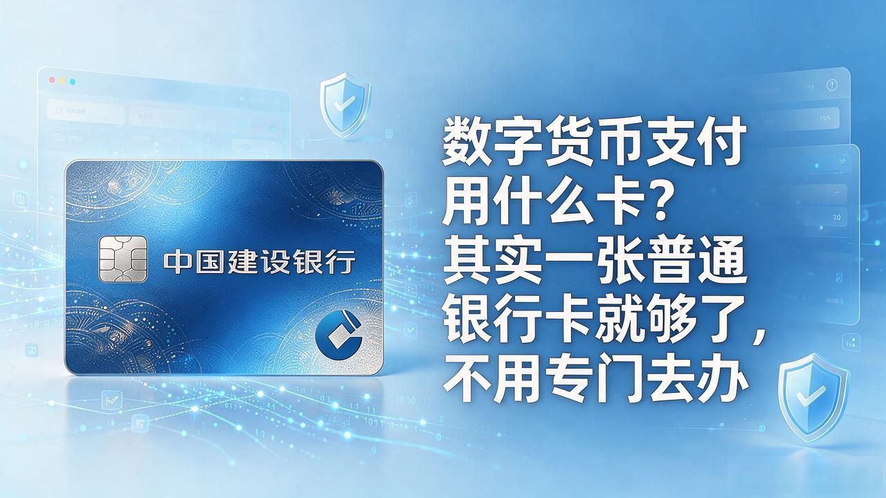 数字货币支付用什么卡？其实一张普通银行卡就够了，不用专门去办