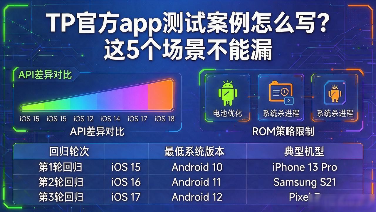 TP官方app测试案例怎么写？这5个场景不能漏