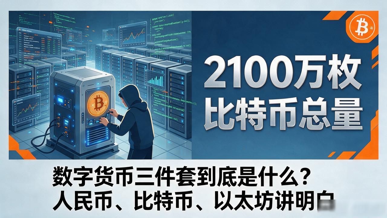 数字货币三件套到底是什么？人民币、比特币、以太坊讲明白